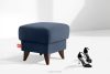 GUSTAVO Fußhocker mit Ablagefach für Wohnzimmer Velours dunkelblau Marineblau - Foto 7