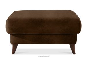 GUSTAVO II, https://konsimo.de/kollektion/gustavo-ii/ Sitzhocker für das Wohnzimmer mit Stauraum Imitation Wildleder dunkelbraun dunkelbraun - Foto