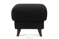 Fußhocker für das Wohnzimmer mit Stauraum aus Kordstoff schwarz