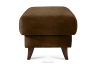 Fußhocker für das Wohnzimmer mit Stauraum in Imitat Wildleder hellbraun