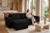 NAPI Universal-Ecksofa beidseitig ausklappbar mit Schlaffunktion in schwarz schwarz - Foto 23