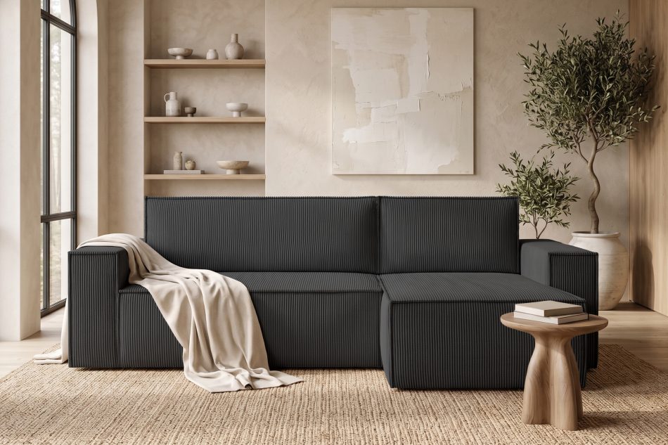 NAPI Universal-Ecksofa mit Schlaffunktion dunkelgrau rechts/links dunkelgrau - Foto 23