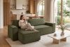 NAPI Universal-Ecksofa beidseitig ausklappbar mit Schlaffunktion in olivgrün oliv - Foto 23