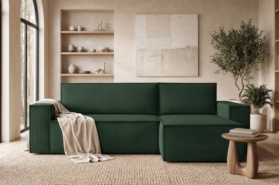 NAPI Universal-Ecksofa mit Schlaffunktion dunkelgrün rechts/links dunkelgrün - Foto 23