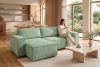NAPI Mehrzweck-Ecksofa mit Schlaffunktion mint rechts/links Minze - Foto 26