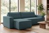NAPI Universal-Ecksofa beidseitig ausklappbar mit Schlaffunktion in blau blau - Foto 22