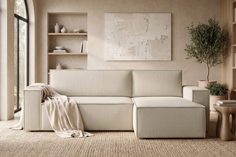 NAPI Universal-Ecksofa mit Schlaffunktion creme rechts/links creme - Foto 28
