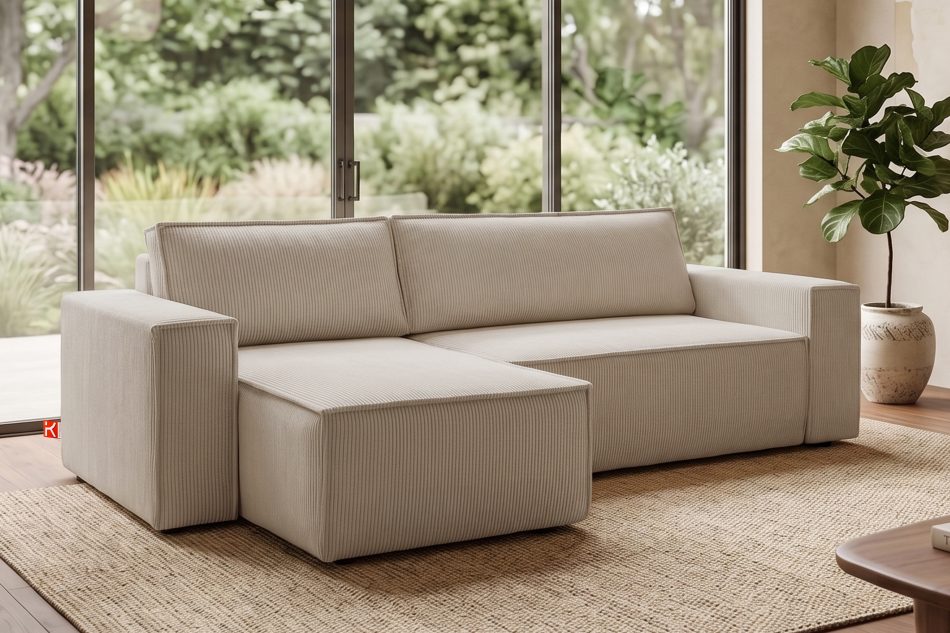 NAPI Universal-Ecksofa mit Schlaffunktion beige rechts/links beige - Foto 29