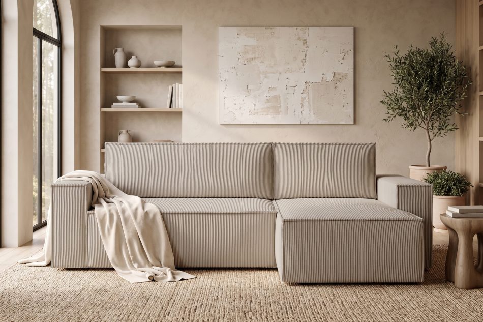 NAPI Universal-Ecksofa mit Schlaffunktion beige rechts/links beige - Foto 31