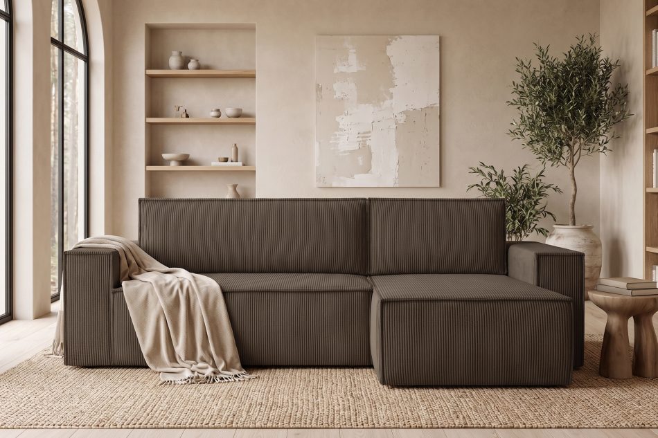 NAPI Universal-Ecksofa mit Schlaffunktion braun rechts/links braun - Foto 23