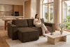 NAPI Universal-Ecksofa beidseitig ausklappbar mit Schlaffunktion in dunkelbraun Dunkelbraun - Foto 23