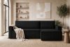 NAPI Großes beideseitig ausklappbares Kordstoff-Ecksofa in schwarz schwarz - Foto 23