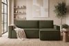 NAPI Großes beidseitig ausklappbares Kordstoff-Ecksofa in olivgrün oliv - Foto 23