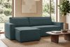 NAPI Großes beidseitig ausklappbares Kordstoff-Ecksofa in blau blau - Foto 21