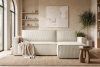 NAPI Großes Ausklappsystem Ecksofa Kordstoff creme rechts/links creme - Foto 27