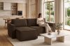 NAPI Großes beideseitig ausklappbares Kordstoff-Ecksofa in dunkelbraun Dunkelbraun - Foto 22