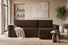 NAPI Großes beideseitig ausklappbares Kordstoff-Ecksofa in dunkelbraun Dunkelbraun - Foto 23
