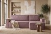 NAPI Großes beidseitig ausklappbares Kordstoff-Ecksofa in hellviolett hellviolett - Foto 23