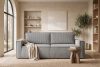 NAPI Sofa 3 mit Schlaffunktion Kordstoff hellgrau hellgrau - Foto 27