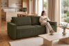 NAPI Dreisitzer-Kordstoffsofa ausklappbar mit Schlaffunktion in olivgrün oliv - Foto 26
