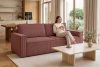 NAPI Dreisitzer-Kordstoffsofa ausklappbar mit Schlaffunktion in rosa rosa - Foto 23
