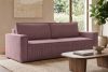 NAPI Dreisitzer-Kordstoffsofa ausklappbar mit Schlaffunktion in hellviolett hellviolett - Foto 22