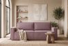 NAPI Dreisitzer-Kordstoffsofa ausklappbar mit Schlaffunktion in hellviolett hellviolett - Foto 24