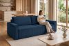 NAPI Dreisitzer-Kordstoffsofa ausklappbar mit Schlaffunktion in marineblau marineblau - Foto 23