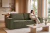 NAPI Dreisitzer-Schlafsofa ausklappbar mit Bettkasten in olivfarben oliv - Foto 19
