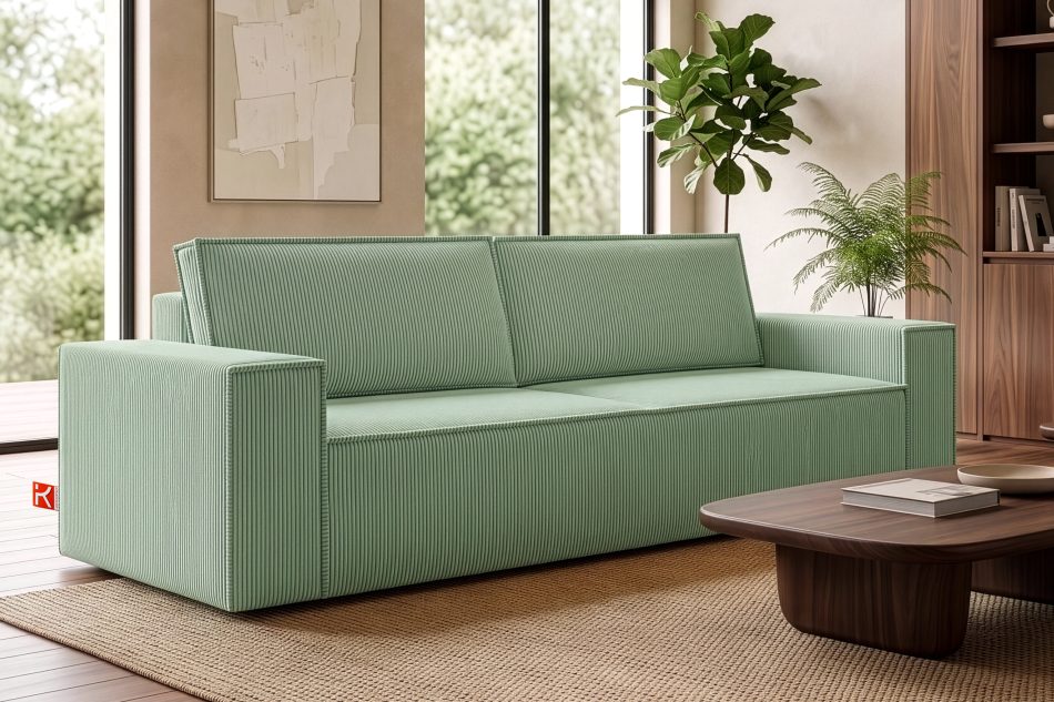 NAPI 3-Sitzer Schlafsofa mit Ausziehbar mint Minze - Foto 22