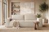 NAPI 3-Sitzer Schlafsofa mit Bettzeugcontainer creme sahne - Foto 24