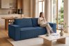 NAPI Dreisitzer-Schlafsofa ausklappbar mit Bettkasten in marineblau marineblau - Foto 23
