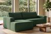 NAPI Kordstoff-Ecksofa links fürs Wohnzimmer mit Schlaffunktion & Bettkasten in dunkelgrün dunkelgrün - Foto 20