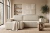 NAPI Kordstoff-Ecksofa links fürs Wohnzimmer mit Schlaffunktion & Bettkasten in cremefarben cremefarben - Foto 26