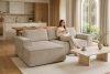 NAPI Kordstoff-Ecksofa links fürs Wohnzimmermit Schlaffunktion & Bettkasten in beigefarben beige - Foto 28
