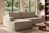 NAPI Kordstoff-Ecksofa links fürs Wohnzimmermit Schlaffunktion & Bettkasten in beigefarben beige - Foto 27