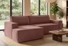 NAPI Kordstoff-Ecksofa links fürs Wohnzimmer mit Schlaffunktion für Wohnzimmer in rosa rosa - Foto 20