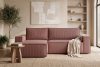 NAPI Kordstoff-Ecksofa links fürs Wohnzimmer mit Schlaffunktion für Wohnzimmer in rosa rosa - Foto 22