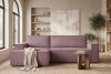 NAPI Kordstoff-Ecksofa links fürs Wohnzimmer mit Schlaffunktion & Bettkasten in hellviolett hellviolett - Foto 22