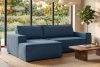 NAPI Kordstoff-Ecksofa links fürs Wohnzimmer mit Schlaffunktion & Bettkasten in marineblau marineblau - Foto 20