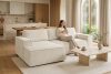 NAPI Kordstoff-Ecksofa links fürs Wohnzimmer mit Schlaffunktion & Bettkasten in ecrufarben ecrufarben - Foto 21