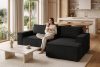 NAPI Kordstoff-Ecksofa rechts mit Schlaffunktion & Bettkasten in schwarz schwarz - Foto 21