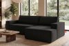 NAPI Kordstoff-Ecksofa rechts mit Schlaffunktion & Bettkasten in schwarz schwarz - Foto 20