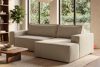 NAPI Kordstoff-Ecksofa rechts mit Schlaffunktion & Bettkasten in beigefarben beige - Foto 24