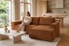 NAPI Kordstoff-Ecksofa rechts mit Schlaffunktion & Bettkasten in rot rot - Foto 21