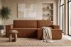 NAPI Kordstoff-Ecksofa rechts mit Schlaffunktion & Bettkasten in rot rot - Foto 22