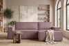 NAPI Kordstoff-Ecksofa rechts mit Schlaffunktion & Bettkasten in hellviolett hellviolett - Foto 22