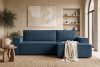 NAPI Kordstoff-Ecksofa rechts mit Schlaffunktion & Bettkasten in marineblau marineblau - Foto 22
