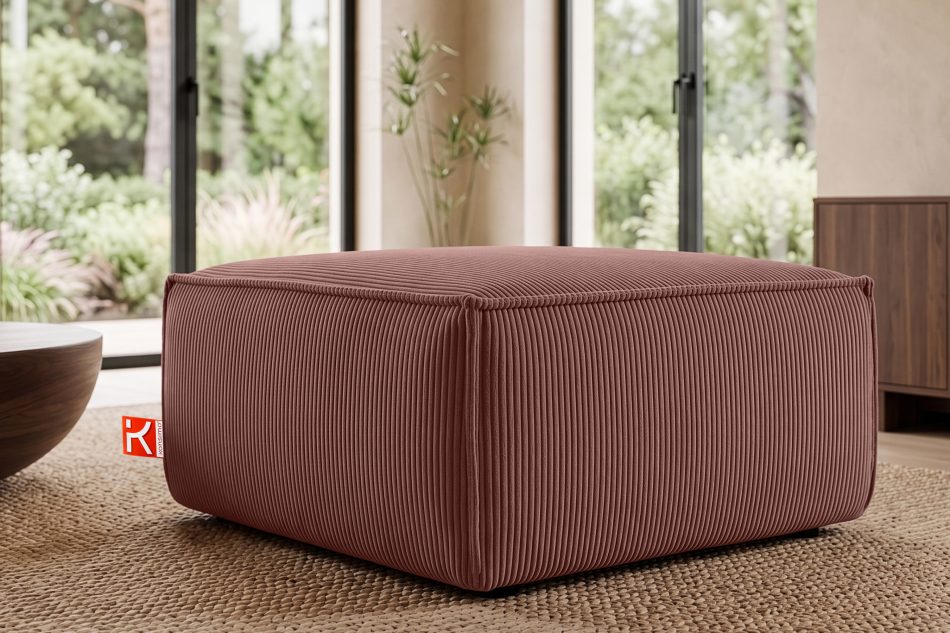 NAPI Großer Kordstoff-Sitzhocker in rosa rosa - Foto 8