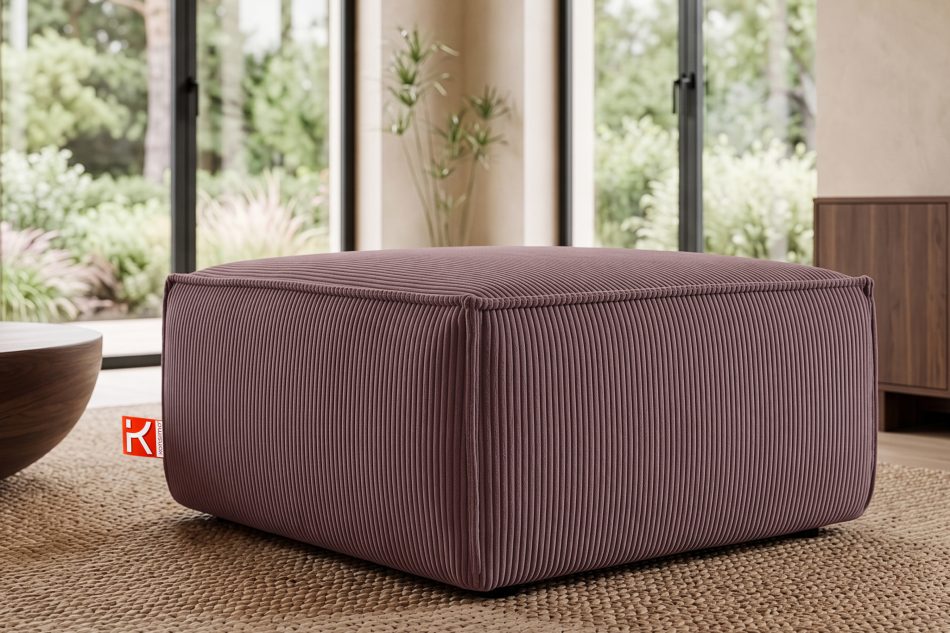 NAPI Großer Kordstoff-Sitzhocker in hellviolett hellviolett - Foto 8